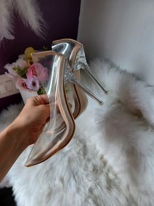 Clear Transparent Pointed High Heels