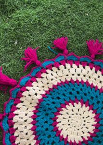 Crochet Rug with Tassels