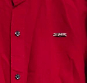Burgundy Band Collar Shirt