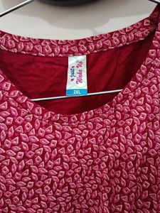 Patterned Long Sleeve Top