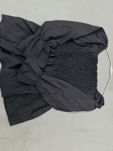 Chic Black Peplum Top.All Sizes