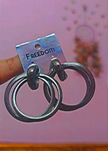 Freedom Dangle Hoop Earrings