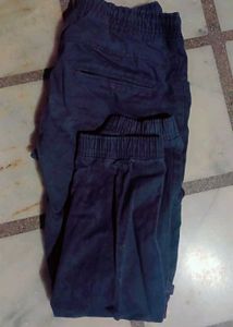 Navy Blue Cargo Joggers