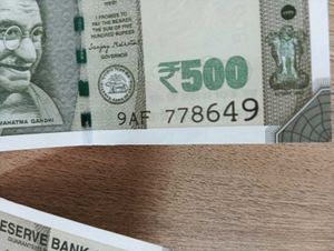'786' SERIAL NUMBER ₹500 CURRENCY