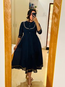 Sangria Blue Anarkali Kurta