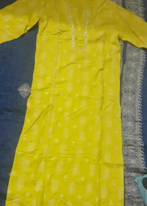 A Line Kurti( Lime Yellow)