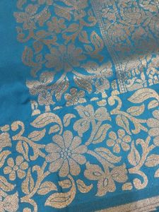 Blue Banarasi Silk Saree