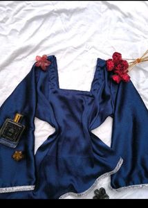 Customisable Navy Corset Style Top
