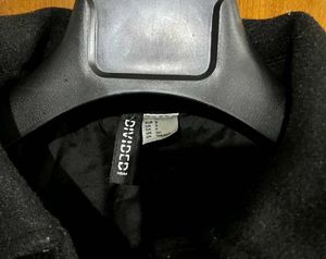 H&amp;M BLACK UNISEX VARSITY JACKET S