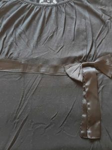 Chic Black Top with Bow Detail