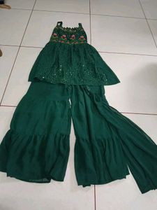 Emerald Green Embroidered Dress