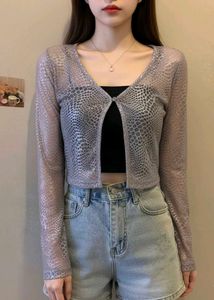 Stylish Sheer Animal Print Cardigan