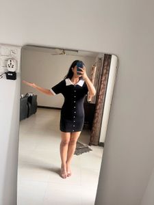 Korean Mini Black Dress (LBD) For Women