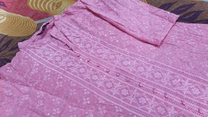 Pink Embroidered Kurta