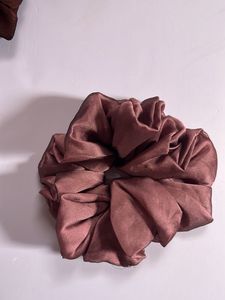 Chiffon Scrunchie Set - Brown &amp; Mauve