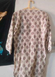 Floral Printed Grey Kurta