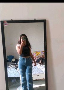Ripped Wide Leg Jeans
