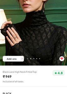 Black Turtleneck Long Sleeve Top