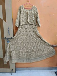 Elegant Gold Lehenga Choli Set