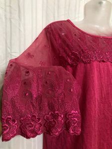 Pink Lase Stylish Top