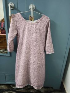 Patterned pink dress, size M