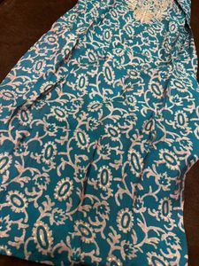 Muslin Heavy Yoke Kurta With Pants