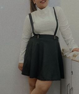 Black Skirt with Straps