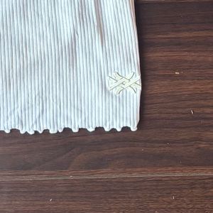 PRICE DROP Korean White Shoulder Cut Top