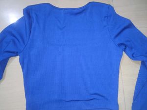 Blue Long Sleeve Top
