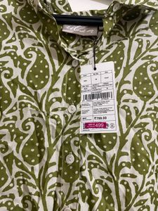 UTSA Green Print Shirt - Size M