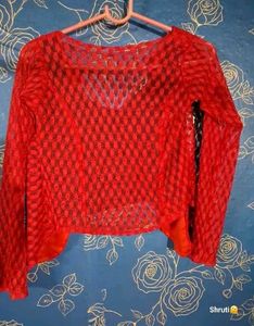 Red Lace Cardigan &amp; Tank Set