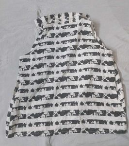 Mickey Mouse Striped Sleeveless Top