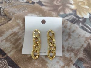 Gold Chain Link Earrings