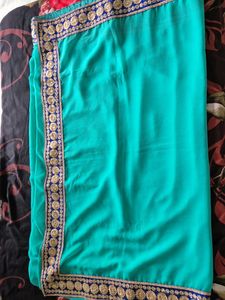 Elegant Turquoise Saree