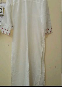 White Embroidered Kurta Set