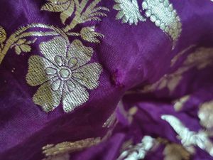 Pure Silk Banarasi Purple 💜 Saree 💗
