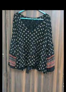 Combo Of Black Deep And Dressbery Top