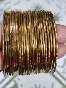 Metallic Gold Bangle Set