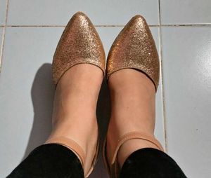 Glittery Golden Sandal