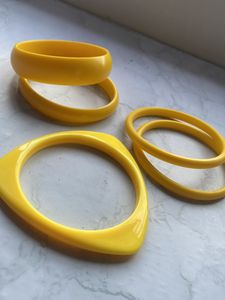 5 Piece Yellow Wrist Accesory - Bracelet