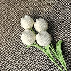 Crochet Tulips For Vase( 4 Pcs )