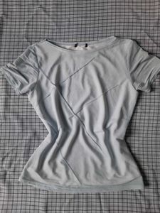 Pretty Sky Blue Sheer Top