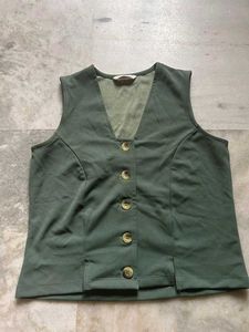 Button-Down Olive Top