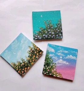 Set of 3 Mini Canvas Paintings
