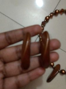 Brown Beaded Statement Necklace