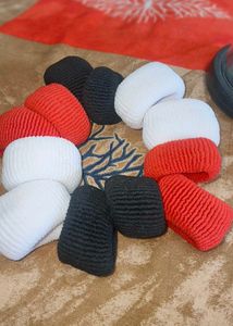 Red Black White Rubber