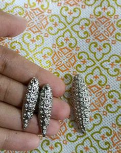 Sparkling Silver Pendant + Earrings