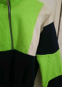 Color Block Zip-Up Jacket