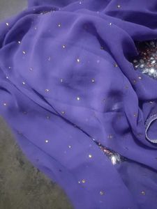 Purple &amp; Gold Saree