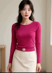 Magenta Long Sleeve Top🩷💙